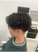 王道センターパート×ツイスパ ツーブロック 横顔イケメン