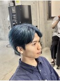 ハイトーンカラー/マッシュパーマ/アースカラー/men's/