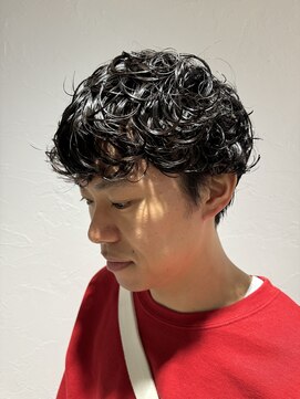 サル(saru) #くるくるパーマ x #マッシュ