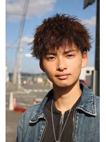 ブレッド 倉敷(BRed) 無造作パーマ　オータムブラウン　ツーブロマッシュ