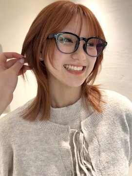 サイン 渋谷(SIGN) 韓国/ボブ/ブリーチ/ピンク/オレンジ