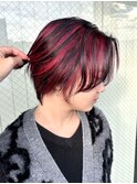 ザクザク赤ハイライト ローライトデザイン