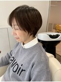 【流音】ショートボブ/簡単スタイリング/襟足すっきり/ミセス