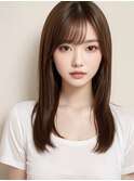 20代30代大人可愛い韓国風ヘアスタイル Ｃカール内巻き