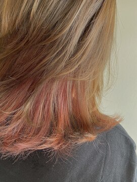 エヌプラス ヘアー(N+ hair) ハイトーンインナーピンクウルフヘア