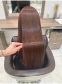 ブリーチ無しレッド×髪質改善トリートメント×レイヤーカット