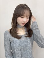 ウェイズトウキョウ 新宿店(Ways TOKYO)&nbsp;ミディアムレイヤー/ヘーゼルブラウン/前髪/顔周りカット
