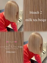 ベレーザ 渋谷(BELEZA)&nbsp;16918渋谷ホワイトブロンドハッシュカットミルクティーカラー