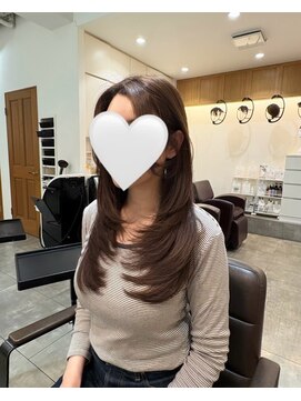 ヘアーサロン ウィング(HAIR SALON Wing) 赤坂＊ワンカールレイヤー×ベージュカラー韓国風スタイル