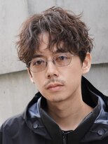 フィフス 大分(fifth) 大分無造作シャドウパーマメンズカット大人男子センターパート