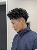 短髪パーマスパイキーショートピンパーマ名古屋メンズパーマ
