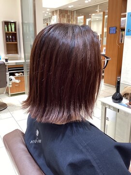 ピークアブー アヴェダ アトレ恵比寿(PEEK-A-BOO AVEDA) 外はねボブレッドヴィオレットブラウン