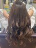[学割U24] ワンカラー+シールエクステ(50本)+なじませカット￥19730