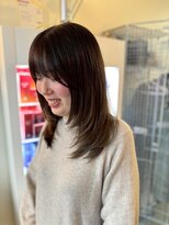 庵 ヘアー(hair)&nbsp;セミロングレイヤースタイル
