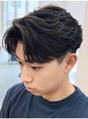 奈良men'sフェザーパーマフェザーショート