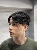 センターパート×ニュアンスパーマ