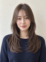 ベルス(bellus)&nbsp;顔周りフェイスレイヤー×柔らかセミロング　20代　30代　40代