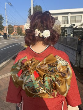 ボアップ 新居浜店(boappu) #振袖ヘアー #成人式ヘアー #ツイン団子