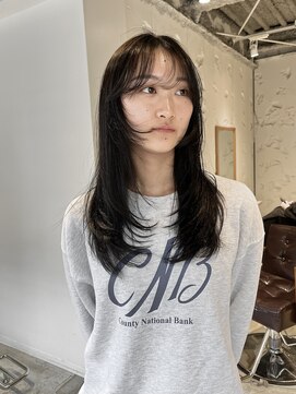 コフィー バイ メルト 吉祥寺(cofy by melt) 【中澤彩乃】顔まわりレイヤーカットウルフロンググレージュ