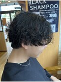 波巻スパイラルパーマ2ヶ月後ナチュラルスタイルメンズマッシュ