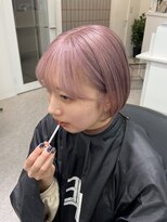 ペレ 渋谷(PELE)&nbsp;デザインカラー/レイヤーカット/ウェットヘア/オリーブベージュ