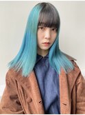 ターコイズ/ダブルカラー/ケアブリーチ/髪質改善/原宿