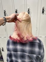 エゴ 池袋(EGO)&nbsp;ミルクティーベージュ/裾カラー/チェリーレッド