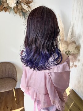 ルヴェール 北方店(LeVert) ブルーバイオレットカラー/髪質改善トリートメントoggiotto