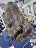 カット、全体カラー、メッシュ（ハイライトorローライト）