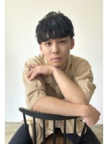 ヘアーアイストゥーレ(HAIR ICI TRE) 爽やかマッシュショート刈り上げツーブロックブラック