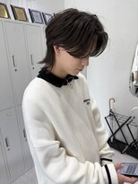 ジーナ 天神(Zina)&nbsp;センターパート黒髪ウルフ 【メンズサロンZina 天神】