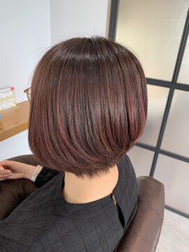 ストップレディー(stop lady) 控えめハイライト+ピンクカラー