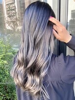 ベルヘアーデザイン 堺東(Belle hair Design)&nbsp;レイヤーカットグレージュイルミナカラーオリーブ韓国風堺東