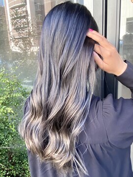 ベルヘアーデザイン 堺東(Belle hair Design) レイヤーカットグレージュイルミナカラーオリーブ韓国風堺東