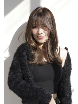 レイヤーカット/顔まわりカット/韓国ヘア/ロングレイヤー