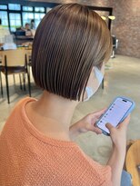 オーガニック アトリエ 大宮(organic+atelier)&nbsp;冬の切りっぱなしボブ◎大人アッシュ×前髪なし30代