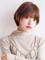 アース 一宮店(HAIR & MAKE EARTH) earthショートレイヤーボブミルクティー丸みショートボブ