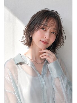 アッシュ 学芸大学店(Ash) ショートボブ/大人女性/グレージュ/白髪ぼかし/脱白髪染め