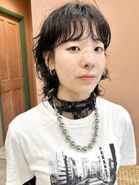 イギー(igggy) レイヤーパーマ　デジタルパーマ　ウルフ　ミディアム　ロング