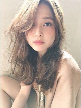 マリアバイアフロート(Maria by AFLOAT) エアリー小顔くびれひし形シルエットロング　グレージュカラー