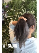 ダブル アンダーバー サロン(W_SALON) 【W_SALON 河原町】ネイビー/グレー