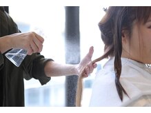 アクア施術ベース作り（アルカリ電解水でウェットにします）