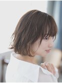 ナチュラルボブ/くせ毛風ボブ/20代30代【カペリベラ香里園店】