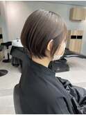 マニッシュショート_チョコレートブラウン_ショートボブ