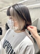 ジエクト カナウ(The Ect canow)&nbsp;顔周りカット/ホワイトベージュ/インナーカラー/ぱつっとボブ