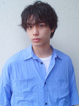 レジュアル(RESSUAL) ハイライトマッシュパーマウルフアッシュブラック