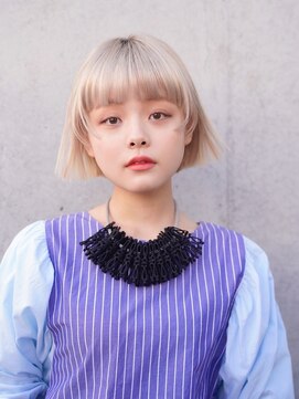 シャロン(SHARON) 【SHARON原宿】切りっぱなしボブ☆ブロンド姫カット
