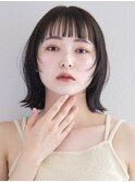 切りっぱなしボブ エアリーロング 美髪 ピンクブラウン