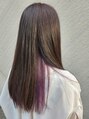 アミックス ヘアワークス 本店(AMIX hair works)&nbsp;落ち着いたアッシュブラウンにパープルのインナーカラーをチラリ