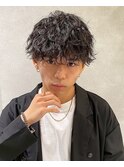 メンズマッシュウルフツイストスパイラルパーマツイストパーマ